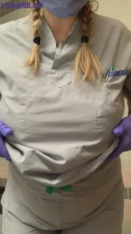 big tits girlfriend hospital nurse teasing clip