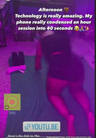 big ass ebony yoga clip