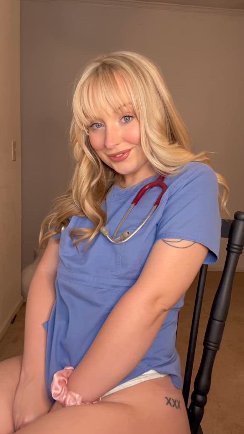 What does your dick say when you saw a nurse like me?