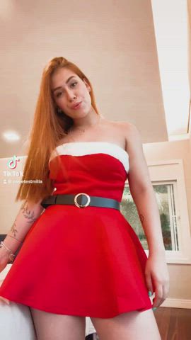 christmas redhead teen clip