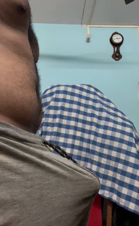 Revealing my huge cock from my shorts