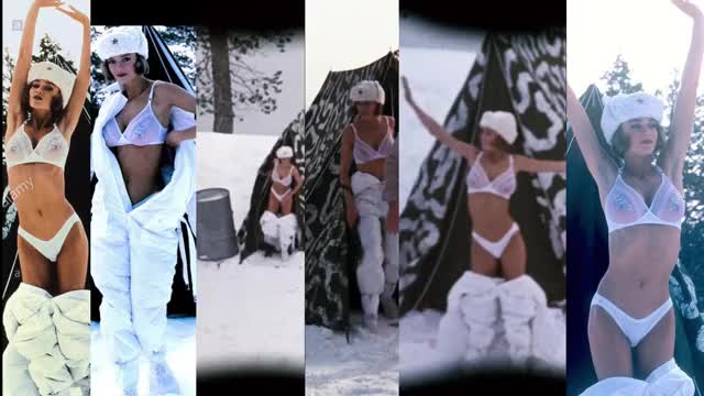 Vanessa Angel - Spies Like Us (1985) - split-screen mini-loop edit, bra coming out