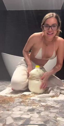 Bikini Bouncing Tits Glasses Happy Ending Milking TikTok Tits Wet clip