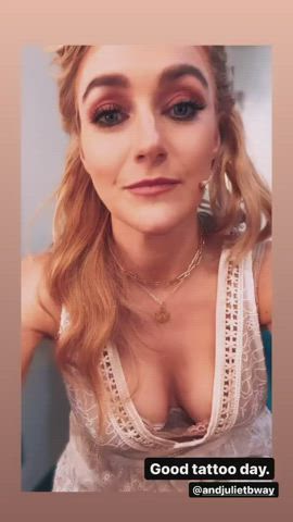 Betsy Wolfe giving a peek