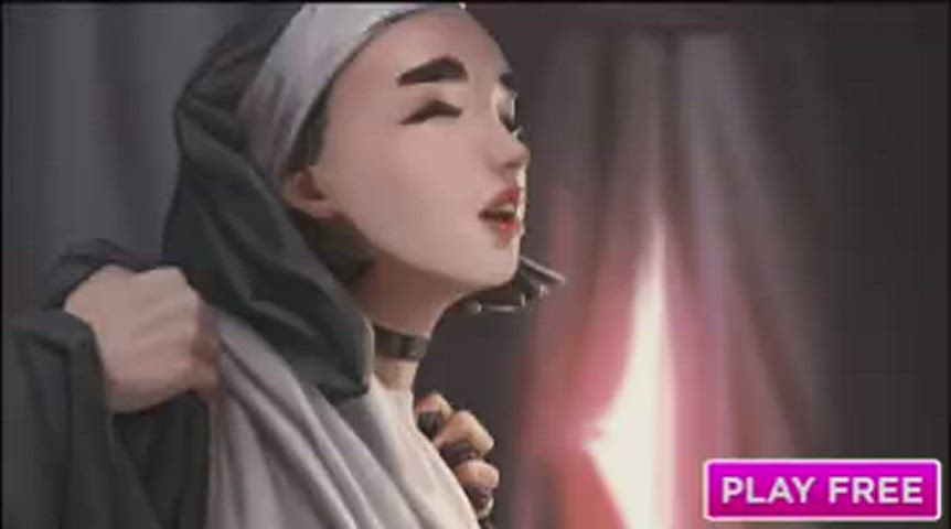 3D Hentai Nun clip