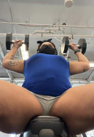 I love being braless at the gym