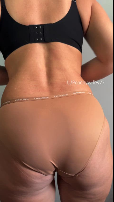 My new CK panties feel so silky on pawg milf ass