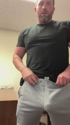 Gray sweatpants