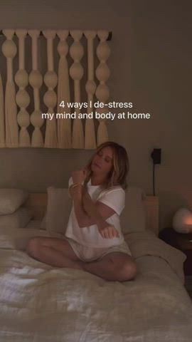 ashley tisdale bath blonde celebrity stretching clip