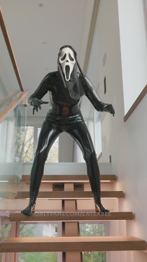 Got my (very serious) Halloween costume ready - The Latex Ghostface