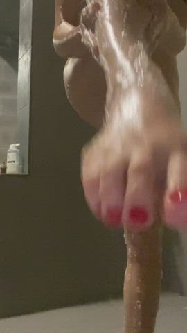 So nice to have a hot shower and massage my feet after high heels