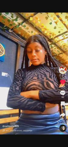 Ebony Nipple Nipples See Through Clothing clip