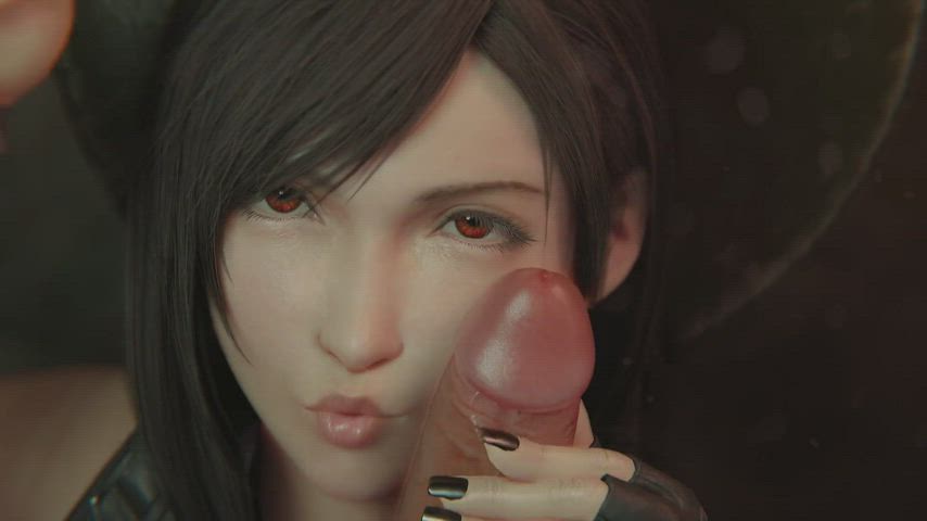 animation cum cumshot cute handjob licking rule34 tifa lockhart clip