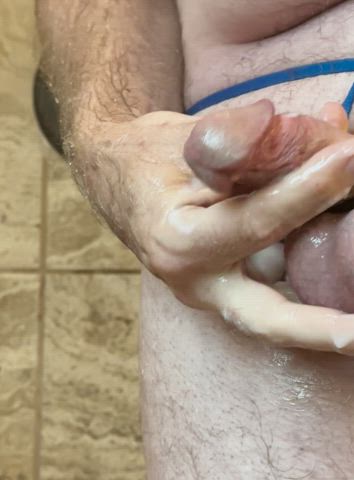 Shower cumshot