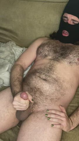 amateur big dick cock cum hairy male masturbation clip