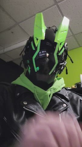 amateur ftm leather mask pov sfw trans man clip