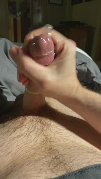 Cock Condom Cum Gay Homemade Jerk Off Male Masturbation Orgasm Solo clip