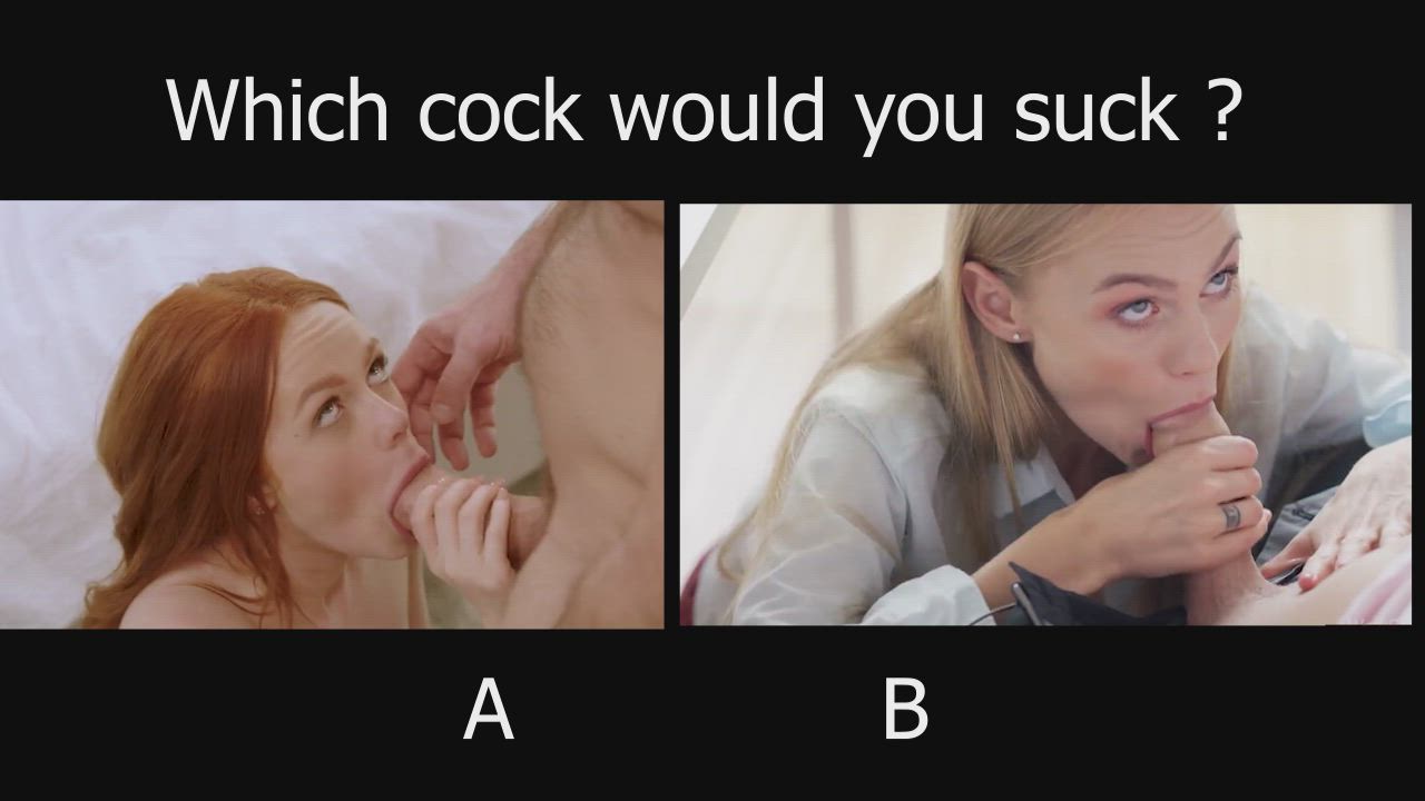 Which cock would you suck first