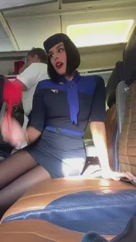 legs stewardess uniform clip