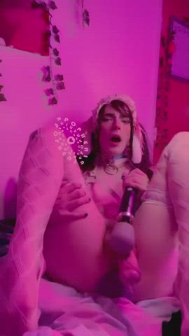 bunny cumshot femboy trans trans woman vibrator femboys trans-girls clip