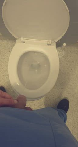 Long piss at work