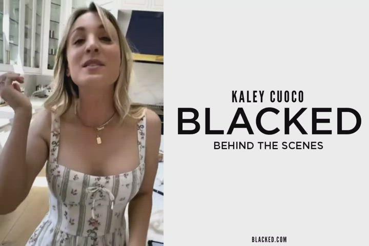 BBC Behind The Scenes Blonde Celebrity Fake Interracial Kaley Cuoco Party Seduction