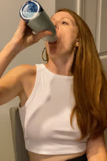 amateur blowjob deepthroat green eyes homemade milf mom redhead sucking clip