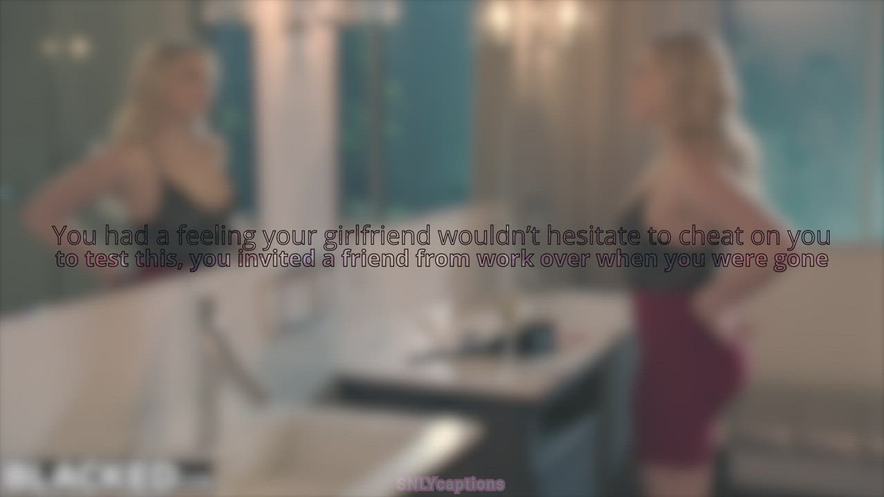 BBC Caption Cheating Cuckold Girlfriend Hotwife Interracial PMV clip