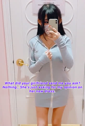asian caption cheating dress clip