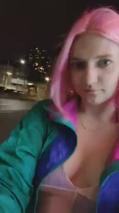 Boobs Flashing Public clip