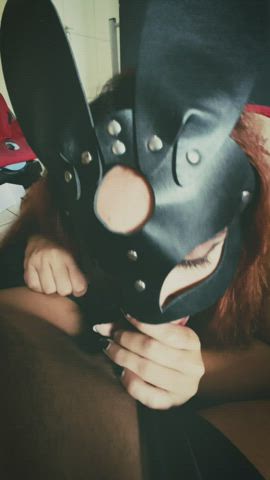 blowjob cock mask redhead thick cock clip