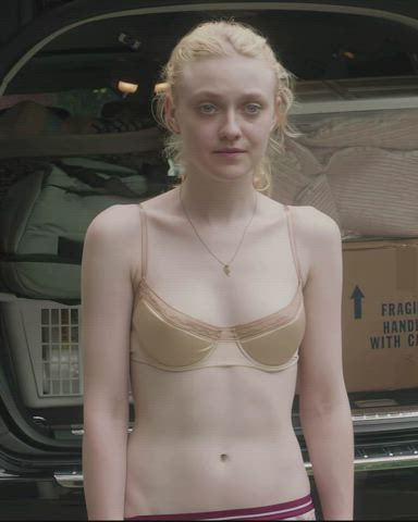 60fps bra celebrity dakota fanning slow motion underwear clip