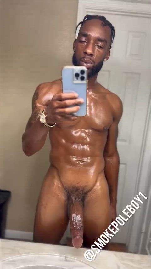 bbc beard big dick dirty talk mirror nude tease clip