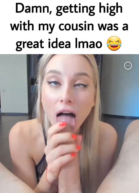 ahegao blonde blowjob caption cousin handjob taboo teen tongue tongue fetish clip