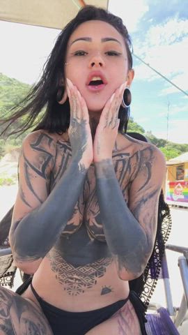 big tits latina tits hot-girls-with-tattoos clip