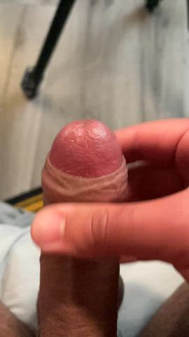 big dick cock jerk off foreskin clip