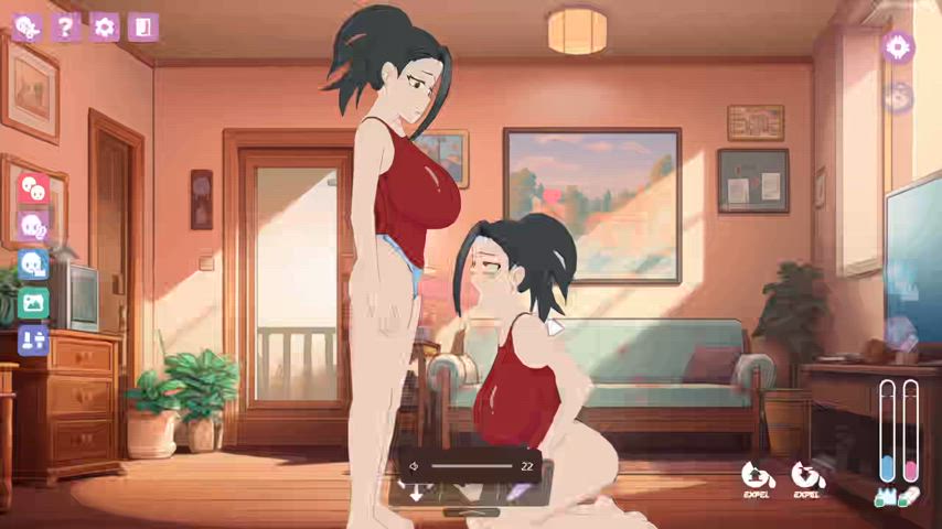 Yaoyorozu copied herself for some fun (Lusts Cupid Video Game)