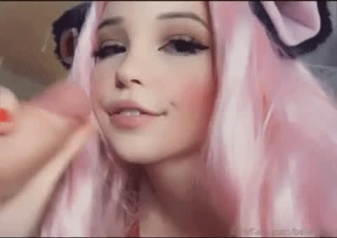 Belle Delphine Blowjob Cute Lick Licking Pink Tongue Fetish clip