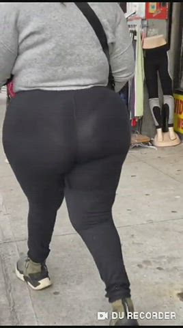 Ass BBW Big Ass Booty Jiggling Leggings See Through Clothing Thick clip