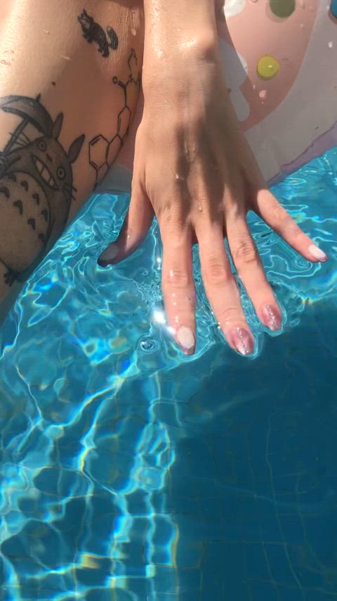 In the pool