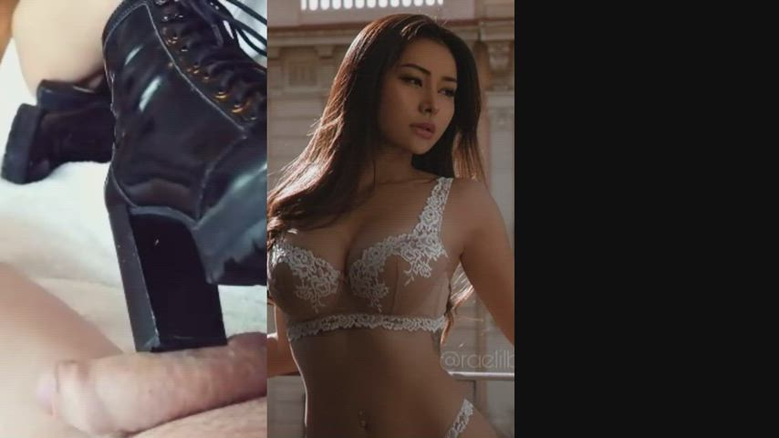 Asian BBC BabeCock Cuckold Femdom Foot Fetish Humiliation Split Screen Porn clip