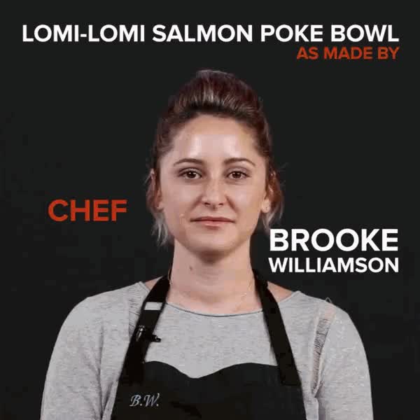 Lomi-Lomi Salmon Poke Bowl as made by Brooke Williamson