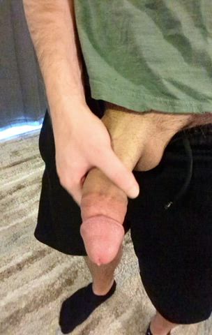 Sunday morning stroking my thick dick