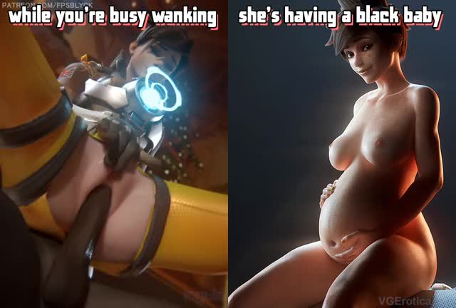 she's having a black baby nude (tracer)
