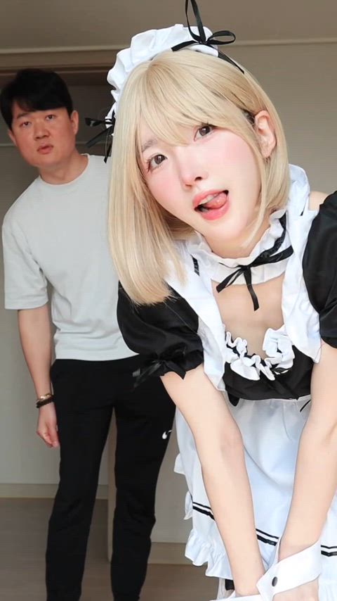 asian cute maid clip