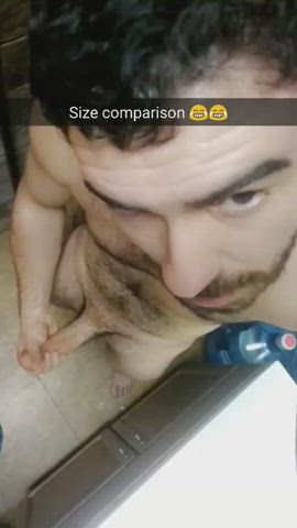 bear big dick male masturbation monster cock size difference clip