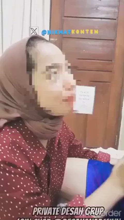 blowjob cum cumshot cute hijab indonesian malaysian clip