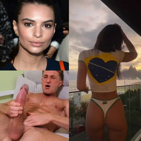 bwc babecock bikini celebrity cumshot emily ratajkowski nsfw petite clip