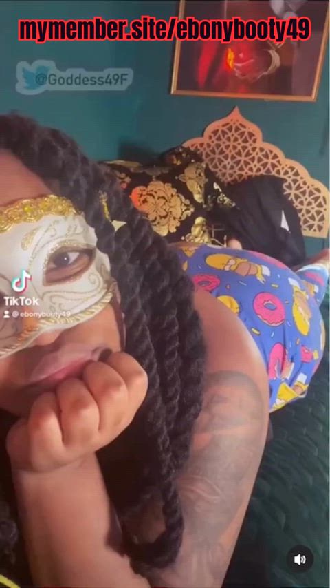 amateur booty cute ebony fart fart fetish fetish homemade mask thick clip