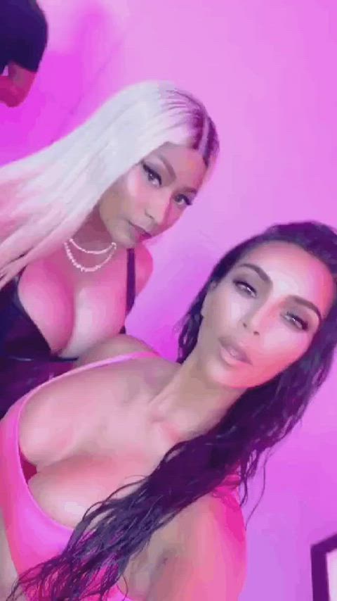 Nicki Minaj and Kim Kardashian flaunting those assets